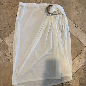 Staud white mesh skirt cover up